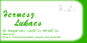 hermesz lukacs business card